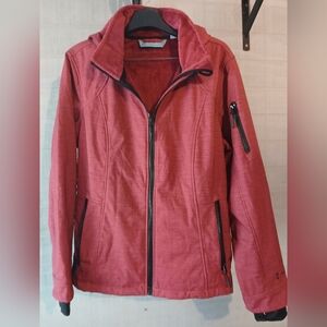 Free Country Women's Large Raspberry Hooded Jacket    FF#302